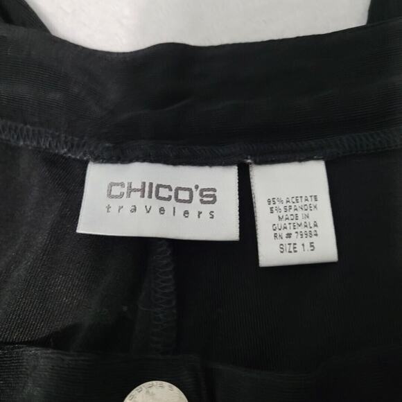 Chicos Travelers Womens Pull On Capri Jogger Pants Size M Basic Lounge Essential - Picture 3 of 5